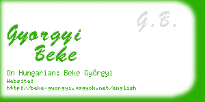 gyorgyi beke business card